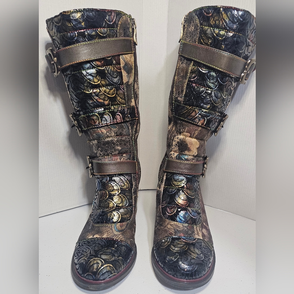 Spring Step L'Artiste Averie Boots-Grey Multi